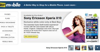 Xperia X10 in White at Best Buy
