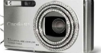 The diamond-encrusted Ricoh Caplio R5 digital camera retails for $25,000