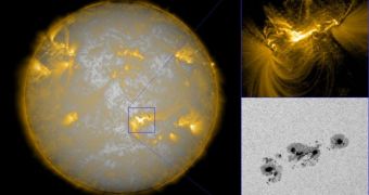 This image of the Sun shows the star on February 15, 2011
