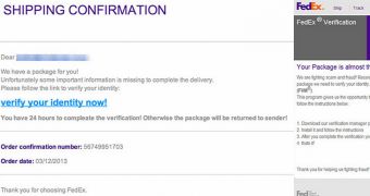 Fake FedEx email / fake FedEx website