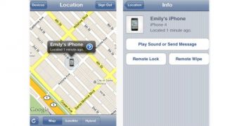 Find My iPhone screenshot
