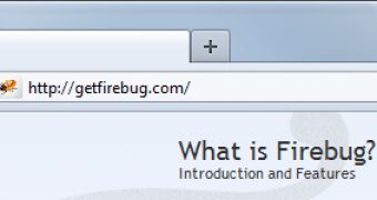 The new Firebug button in Firefox 4