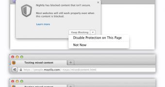 Firefox 23 will block active mixed content