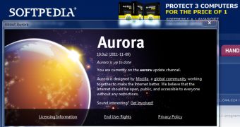 Firefox Aurora 10 features includes silent updates and a new tab page