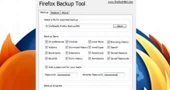 Backup and restore all important data in Mozilla’s browser