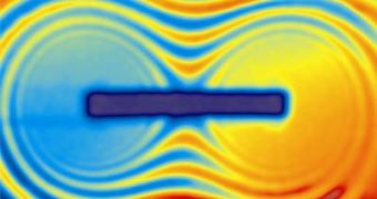 Image of a magnetic dipole, created with the help of spinpolarized neutrons