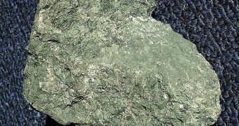 This is a sample of the mineral serpentinite