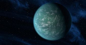Artist's rendition of exoplanet Kepler-22b