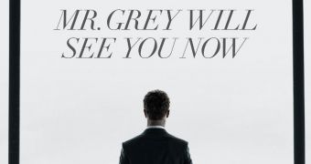 The first "50 Shades of Grey" poster features Christian Grey