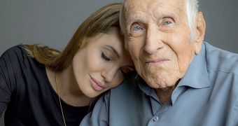 Angelina Jolie and Louis Zamperini, the inspiration for her “Unbroken”
