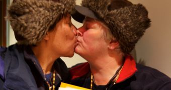 45-year-old Jocelyn Guzman and 49-year-old Shawn Sanders drove from Anchorage in Alaska for their certificate