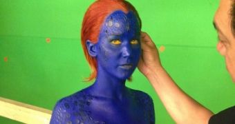 First Look at Jennifer Lawrence as Mystique in “X-Men: Days of Future Past”