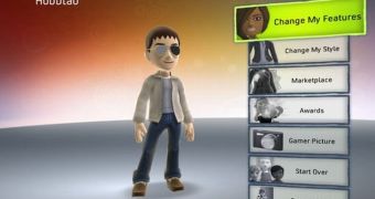 First Screen of Xbox Avatars Awards and Marketplace