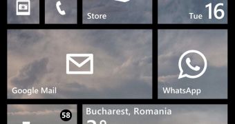 Windows Phone 8.1 home screen