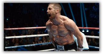 Jake Gyllenhaal as boxing champ Billy “The Great” Hope in “Southpaw”