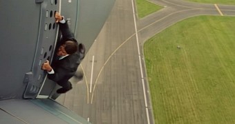 Tom Cruise hangs on the side of a flying military plane in first trailer for “Mission: Impossible 5 - Rogue Nation”