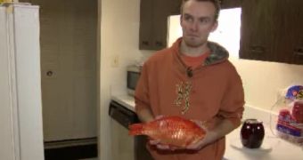 Massive goldfish is caught in Michigan lake
