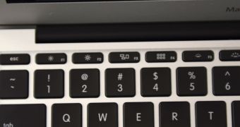 MacBook Pro keyboard closeup