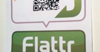 Flattr QR code in the real world