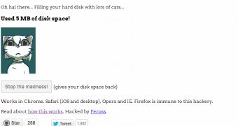 FillDisk.com floods your hard drives with pictures of cats