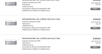 Apple Special Deals area lists multiple Mac mini refurbs