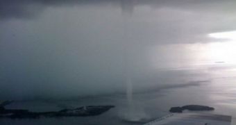 A waterspout is caught on camera in Florida