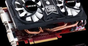 An AMD Radeon 4000-series card equipped with the Accelero Twin Turbo