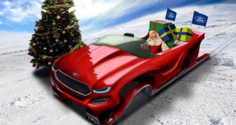Ford plays with the Evos concept to design a high-tech turbo sled for Santa