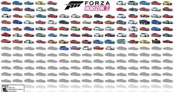 Some of the Forza Horizon 2 cars