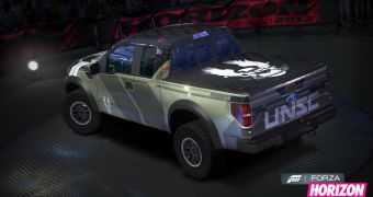 The Halo 4-themed Ford F-150 truck