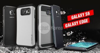 3D render showing Samsung Galaxy S6 and S6 Edge