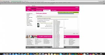 iPhone X listings on T-Mobile's UK site