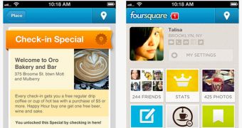 Foursquare screenshots