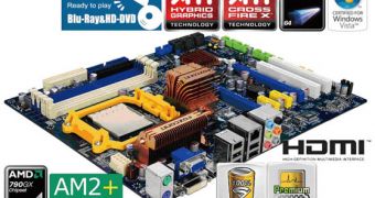 The Foxconn A7DA family of motherboards features AMD's latest chipset