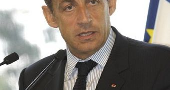 A picture of French president, Nicolas Sarkozy