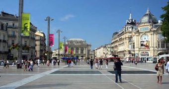 The Place de la Comedie, the main focal point of the city of Montpellier - one possible location for the "surprise" store in France
