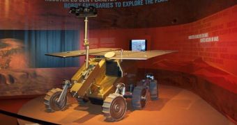 The ExoMars mission rover, seen here on display in Germany