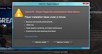 Fake Twitch website prompts for PUP download