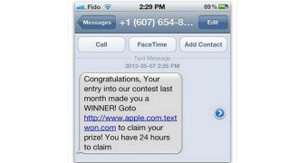 SMS scam (not necessarily related to this case)