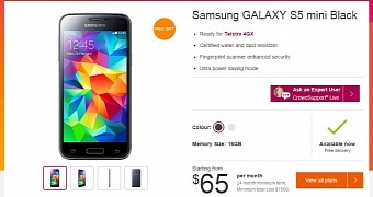 Samsung Galaxy S5 mini at Telstra