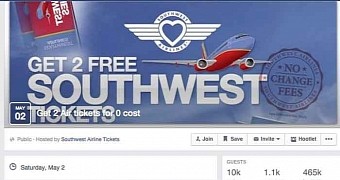 Scam promoted through Facebook Event page