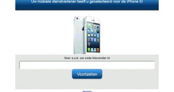 Scam site offers free iPhone 5