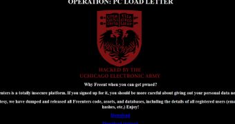 Freenters website hacked and defaced