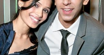 Freida Pinto and Dev Patel when confirmation of their romance had not yet been made