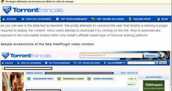 Torrent Francais serves PUAs (click to see full)