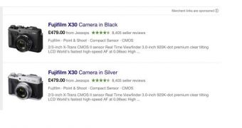 Fuji X30 camera shows with UK retailer