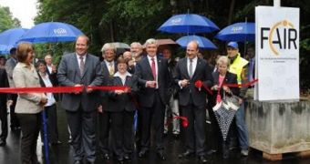 German officials participate in the inauguration of the FAIR building site