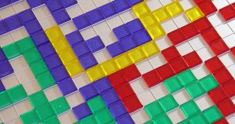 An image of the real board game Blokus