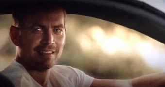 Paul Walker in the final scene from “Furious 7,” his last movie