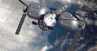 An artist's conception of of Bigelow Aerospace inflatable space modules, which may also become a reality in the new approach to space exploration